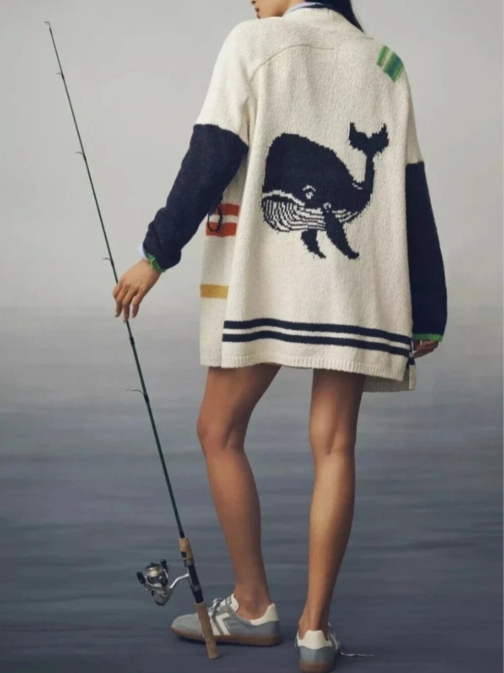 Anthropologie Maeve Nautical Buoy Cardigan Sweater size 2X